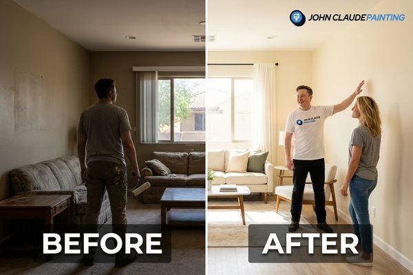 Interior painting transformation