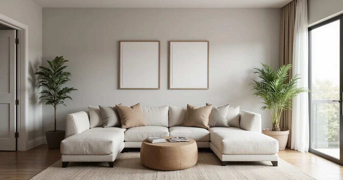 Phoenix living room in warm terracotta and soft sage 2026 trend colors with natural desert light